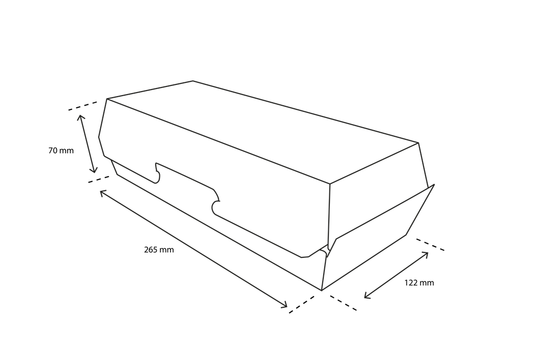 Panini box 26.5x12.2x7cm FSC®Mix karton BIO
