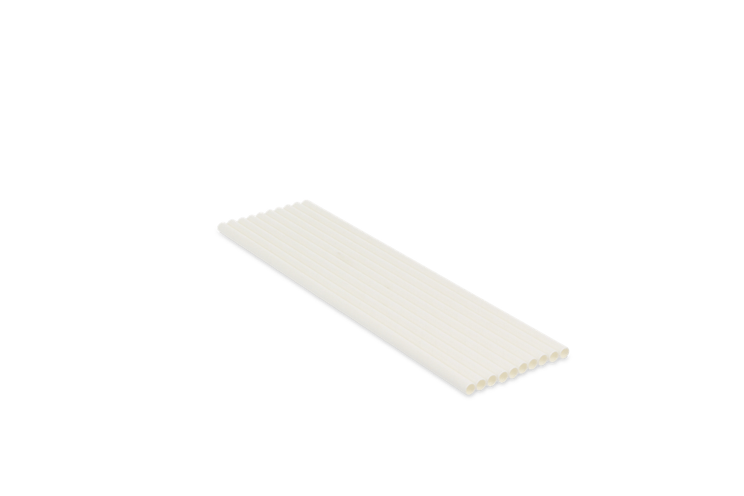 Paper straws white 200x6mm BIO