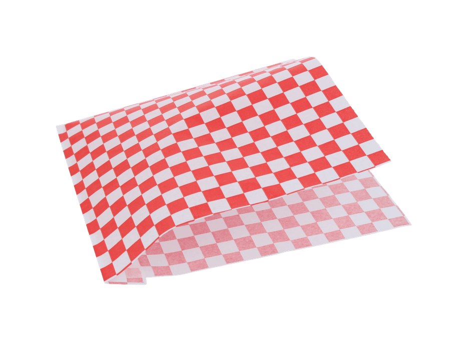 takeaware.nl Papieren zakken Hamburger zakje 17x18cm ruit vetvrij papier BIO