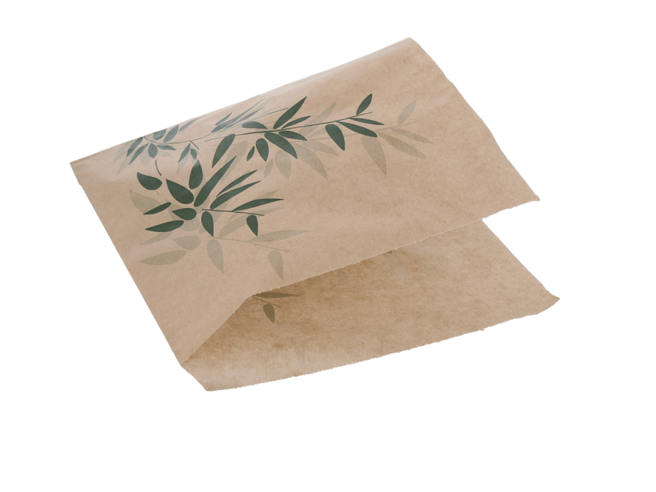 Hamburger bag 17x18cm bamboo greaseproof paper BIO