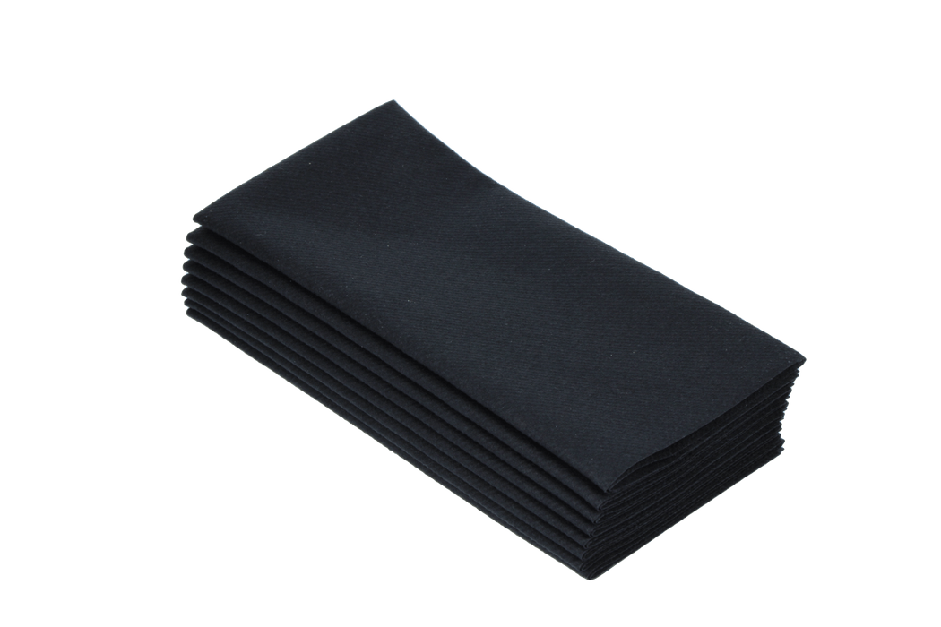 Napkin Airlaid 1/8 fold 40x40cm paper black BIO