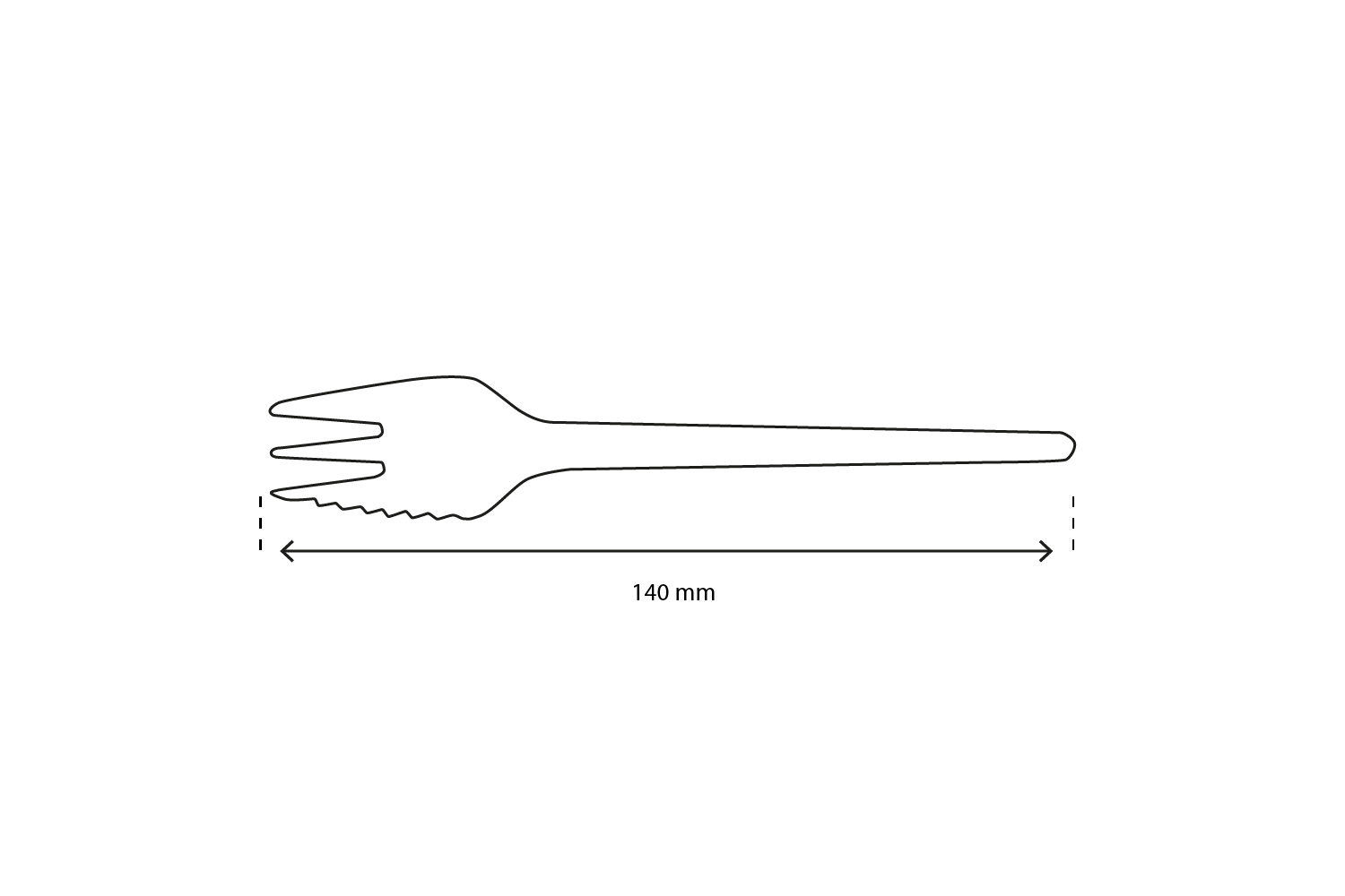 takeaware.nl Bestek Houten vork met tanding 140mm BIO