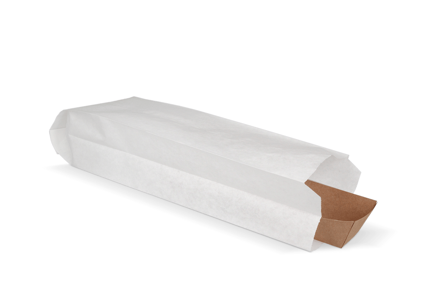 takeaware.nl Papieren zakken Snackzakken nr 10 (frikandel) Wit 45gr | 10kg