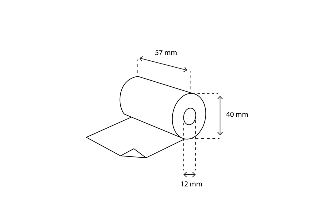 takeaware.nl Kassa- en pinrollen Thermische pinrol BPA vrij 57x40x12 19 meter op rol