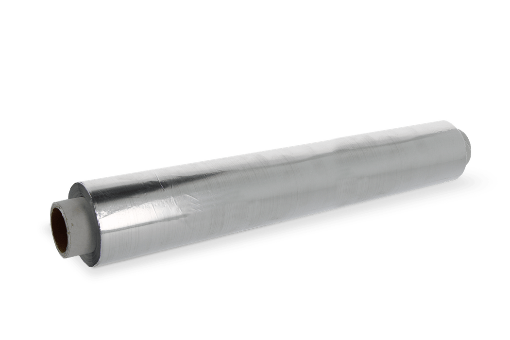 takeaware.nl Folierollen Aluminiumfolie rol in dispenser cutterbox 50cm x 150m