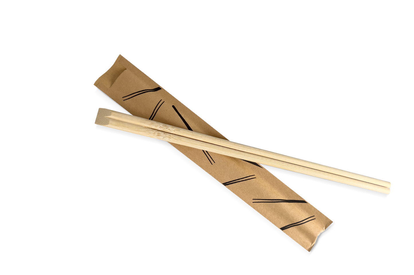 takeaware.nl Bestek Bamboe chopsticks eetstokjes 21cm in hoesje 100% FSC® BIO