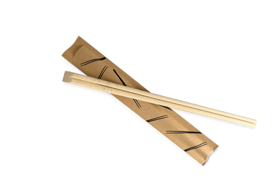 takeaware.nl Bestek Bamboe chopsticks eetstokjes 21cm in hoesje 100% FSC® BIO