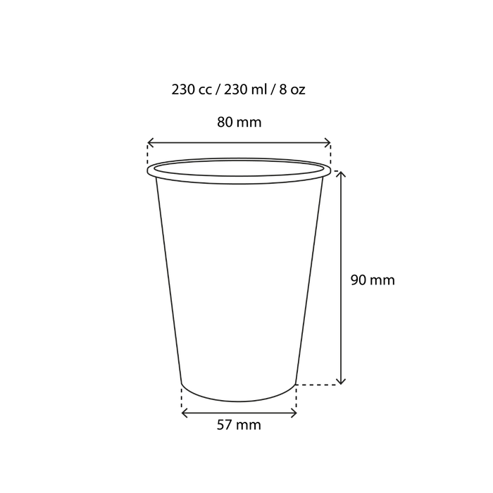 takeaware.nl Koffiebekers Kartonnen koffiebeker 230cc 8oz gestreept