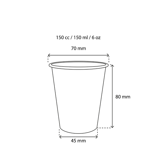 takeaware.nl Koffiebekers Kartonnen koffiebeker 150cc 6oz gestreept