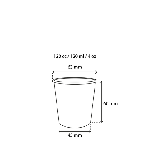 takeaware.nl Koffiebekers Kartonnen koffiebeker 120cc 4oz gestreept