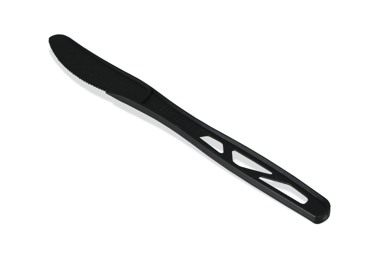 Herbruikbaar zwart mes 180mm CPLA BIO