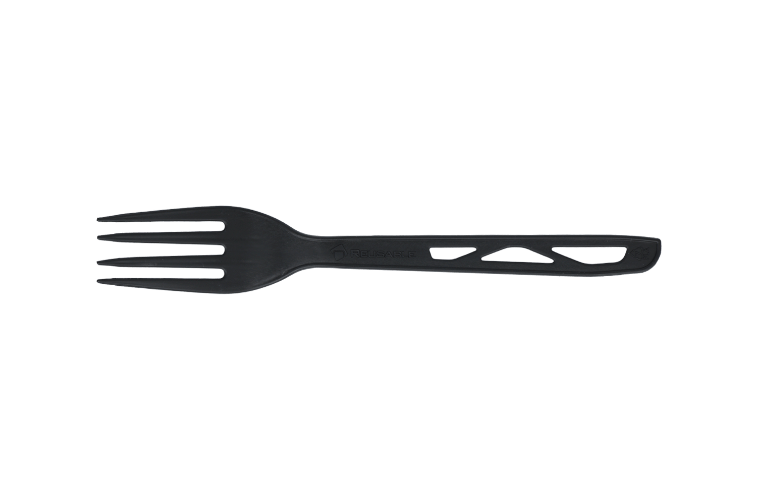 Herbruikbare zwarte vork 170mm CPLA BIO