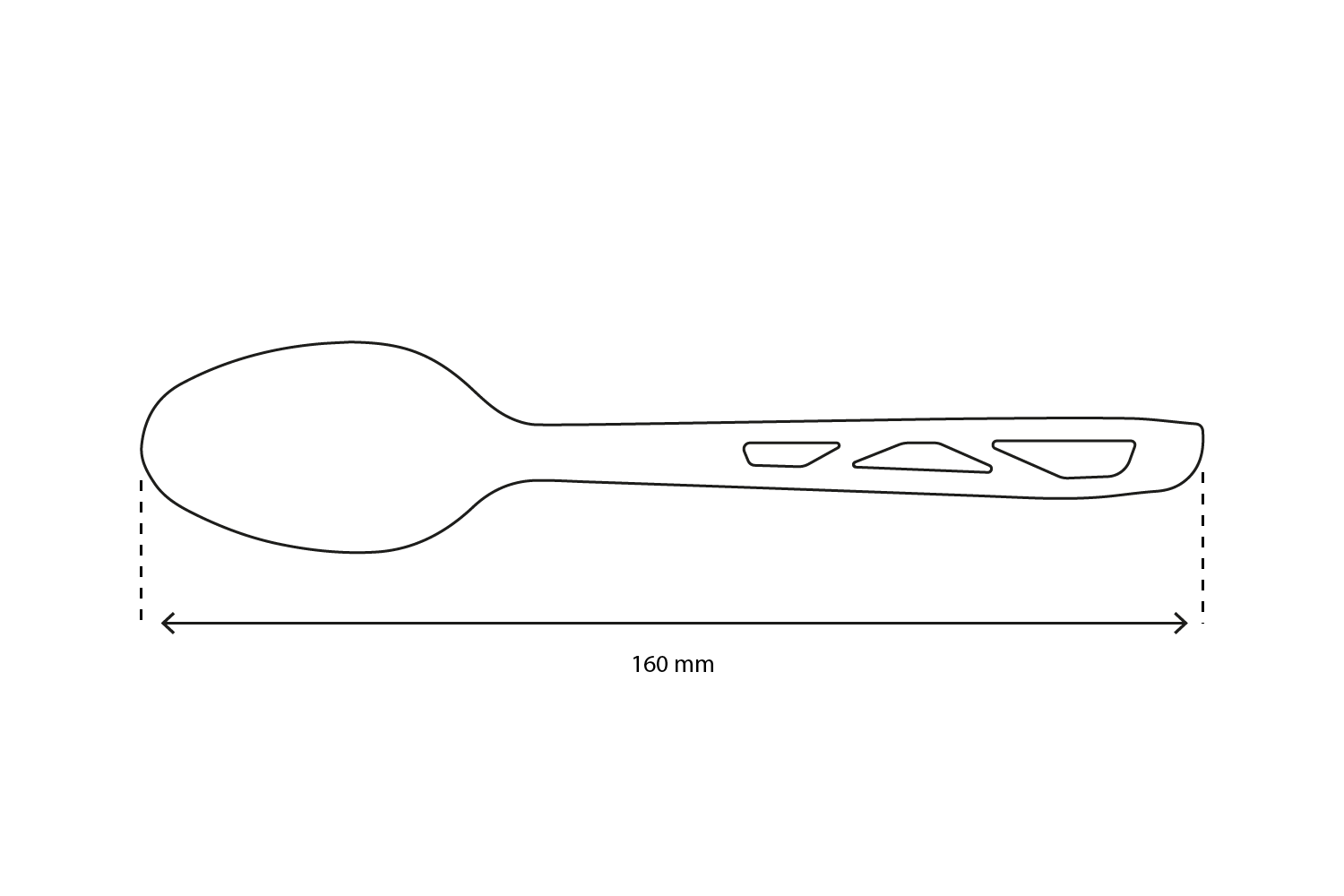 takeaware.nl Bestek Herbruikbare lepel 160mm CPLA zwart BIO