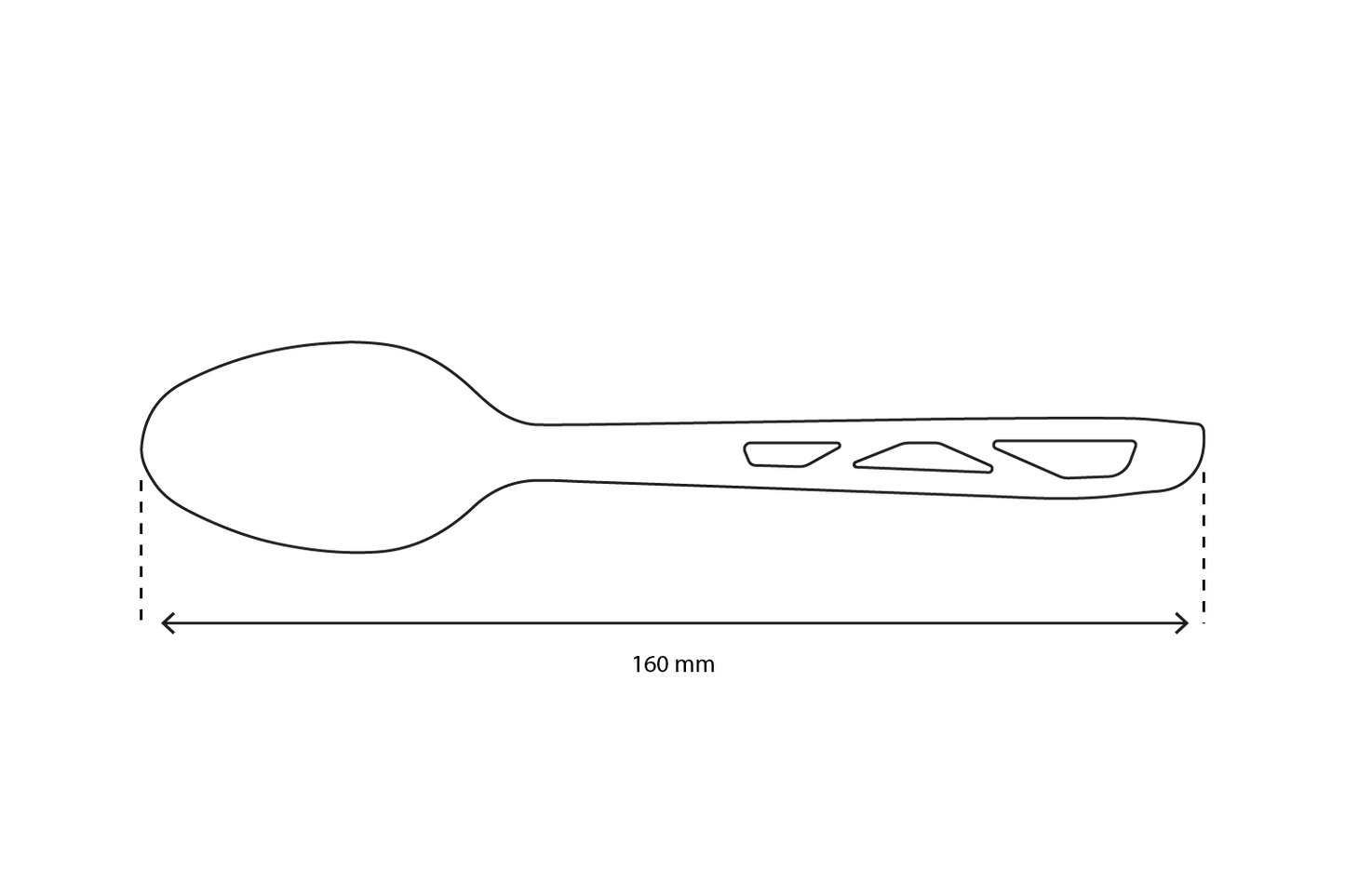 takeaware.nl Bestek Herbruikbare lepel 160mm CPLA zwart BIO