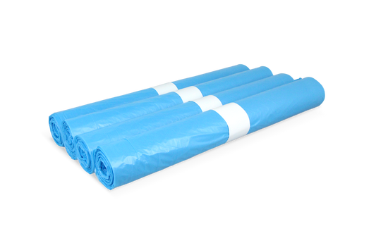 Bin liners 120 liters 80x110cm 15 rolls with 20 bags (blue)