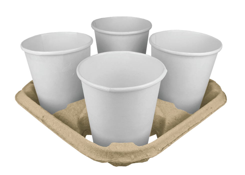 Carrying tray for 4 cups Recycled Cardboard