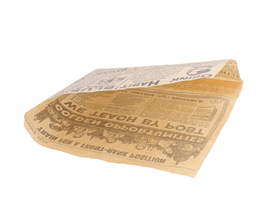 Hamburger bag 16x16.5cm newspaper greaseproof paper BIO