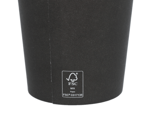 Koffiebeker 120cc 4oz Ø63mm karton zwart FSC®Mix